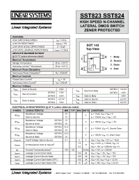 Datasheet SST823 manufacturer Linear IS